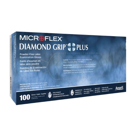 Gloves Exam Latex P-F Diamond Grip Plus™ Large N .. .  .  